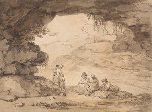 Chłopi w grocie autorstwa George Morland