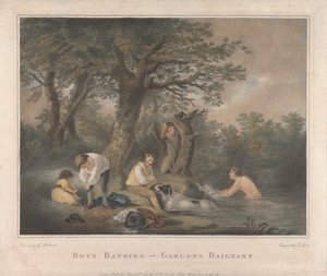 Zestaw czterech: kąpiel chłopców autorstwa George Morland