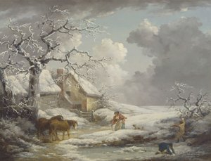 Zimowy krajobraz autorstwa George Morland