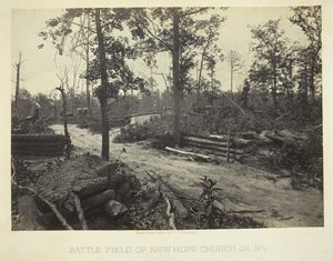 Pole bitwy kościoła New Hope, GA, nr 1, 1866. autorstwa George N. Barnard