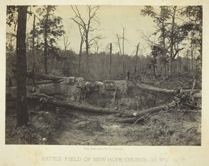 Pole bitwy kościoła New Hope, GA, nr 2, 1866. autorstwa George N. Barnard