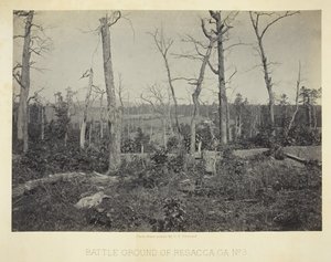 Pole bitwy pod Resacca, GA, nr 3, 1866. autorstwa George N. Barnard