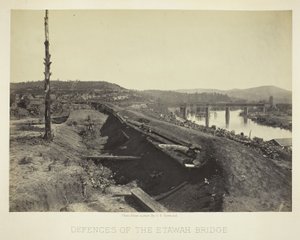 Obrona mostu Etawah autorstwa George N. Barnard