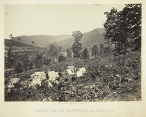 Przełęcz w Raccoon Range, Whiteside nr 2, 1864. autorstwa George N. Barnard