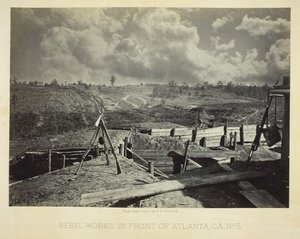 Rebel Works przed Atlantą, GA, nr 5, 1864. autorstwa George N. Barnard