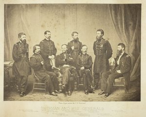 Sherman i jego generałowie, 1865. autorstwa George N. Barnard