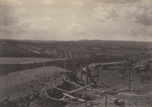 South Bank of the Chattahoochie, Georgia, lata 60. XIX wieku. autorstwa George N. Barnard