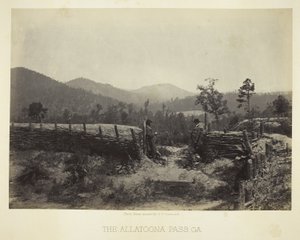 Przełęcz Allatoona, GA autorstwa George N. Barnard