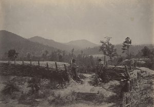 Przełęcz Allatoona, Gruzja, lata 60. XIX wieku. autorstwa George N. Barnard