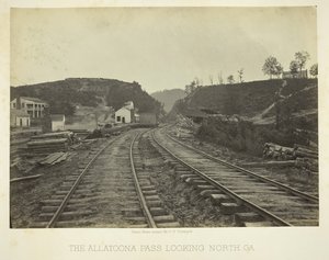 Przełęcz Allatoona, patrząc na północ, GA, 1866. autorstwa George N. Barnard