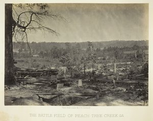 Pole bitwy w Peach Tree Creek, Georgia, 186466. autorstwa George N. Barnard