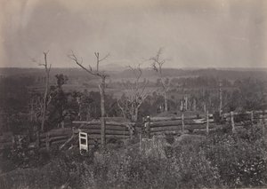 Widok na górę Kenesaw, Georgia, lata 60. XIX wieku. autorstwa George N. Barnard