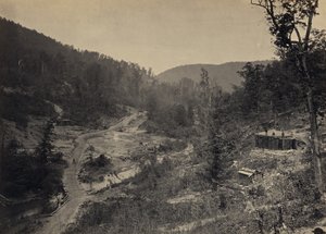 Dolina Whiteside poniżej mostu autorstwa George N. Barnard