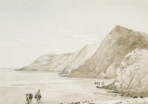 Caswell Bay (akwarela i ołówek na papierze) autorstwa George Orleans Delamotte