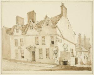 Róg Pipe Lane i Frogmore Street (ołówek i akwarela na papierze) autorstwa George Orleans Delamotte