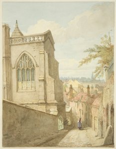 East End of St Mary Redcliffe (ołówek i akwarela na papierze)