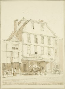 Jeleń i Ogary (Pie Poudre Court) (ołówek i akwarela na papierze) autorstwa George Orleans Delamotte