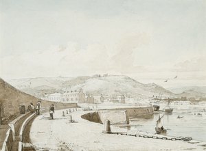 Swansea Harbour (akvarelli ja kynä paperille) kiillotusaine