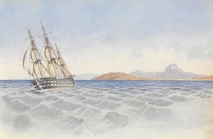 HMS "Bellerophon" u przylądka Kartagina, 26 kwietnia 1852 r.