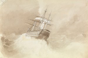 HMS "Trafalgar" tracący ster w północno-wschodniej wichurze u wybrzeży Malty