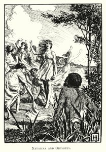 Odyseja: Nausicaa i Odyseusz (rycina)