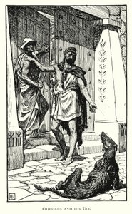 Odyssey: Odyseusz i jego pies (grawerowanie)