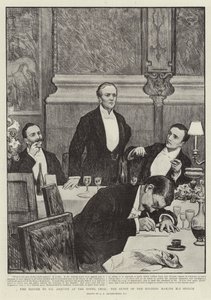Kolacja dla pana Asquitha w hotelu Cecil, gościa wieczoru wygłaszającego przemówienie autorstwa George Percy Jacomb Hood