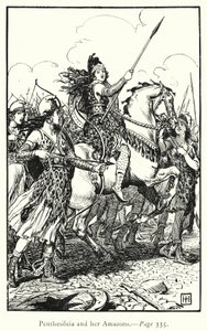 Iliada: Pentezylea i jej Amazonki (rycina)