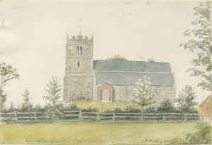 High Offley Church: malowanie akwarelą, 1821