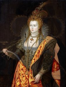 Portret Elżbiety I z Anglii 1533-1603, w stroju baletowym jako Iris Rainbow Portrait