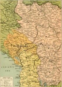 Mapa ilustrująca serbski odwrót, 1919.