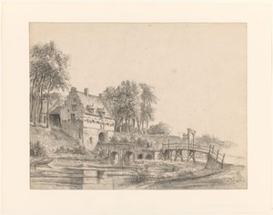 Widok na bramę Zamku Buren autorstwa George Pieter Westenberg