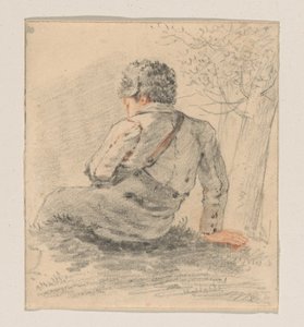 Siedzący chłopiec, widziany z tyłu autorstwa George Pieter Westenberg