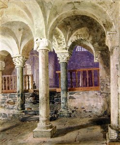 Krypta św. Mikołaja Giornico, kanton Ticino, Szwajcaria autorstwa George Price Boyce