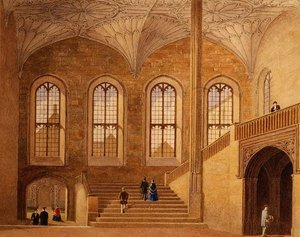 Kościół Hall of Christ Church, Oksford autorstwa George Pyne