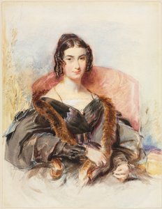 Portret kobiety, ok. 1830-1835 (akwarela z grafitem podkreślonym białą farbą) autorstwa George Richmond