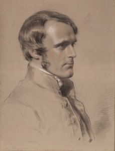 Ks. John Jackson, 1853 (czarna, czerwona i biała kreda na papierze)