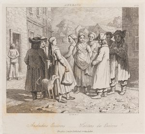 Anbachers, Ansbach, c.1821 (akwaforta) autorstwa George Robert Lewis