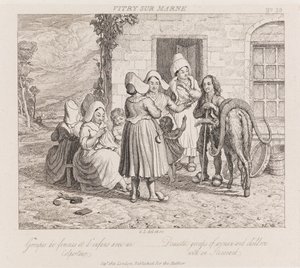 Wędrowiec, Vitry Sur Marne, ok. 1821 (akwaforta) autorstwa George Robert Lewis