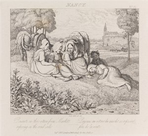 Chłopi powracający z targu, Nancy, ok. 1821 (akwaforta)