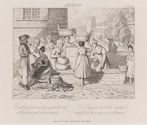 Mycie warzyw, Heming, ok. 1821 (akwaforta)