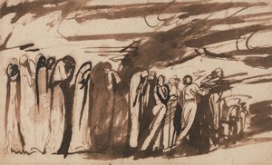 Procesja potępionych:  Studium potępionych w "Piekle" Dantego autorstwa George Romney