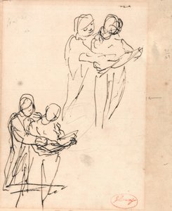 Para badająca książkę autorstwa George Romney