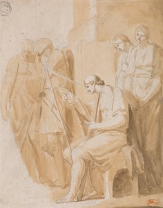 David grający na harfie autorstwa George Romney