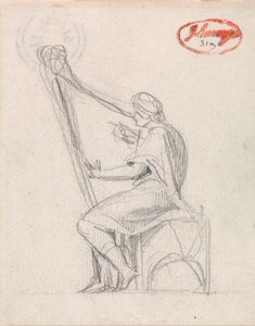 David grający na harfie autorstwa George Romney