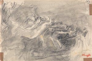 Demoniczny atak na kuszenie Chrystusa autorstwa George Romney
