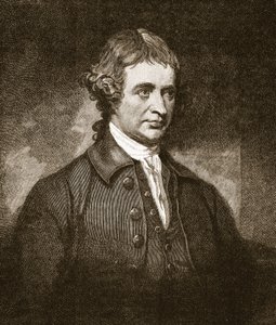 Edmund Burke, ilustracja z „Ilustrowanej historii Anglii Cassella” (zdjęcie w sepii) autorstwa George Romney