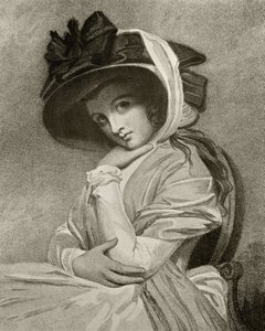 Emma, Lady Hamilton, grawerowane przez Johna Jonesa, z „Podręcznika kolekcjonera grafik” Alfreda Whitmana, wydanego przez George Bell und Sons, 1901 autorstwa George Romney