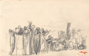 Studium kompozycji figuralnej autorstwa George Romney