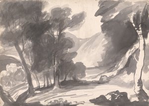 Polana w lesie autorstwa George Romney